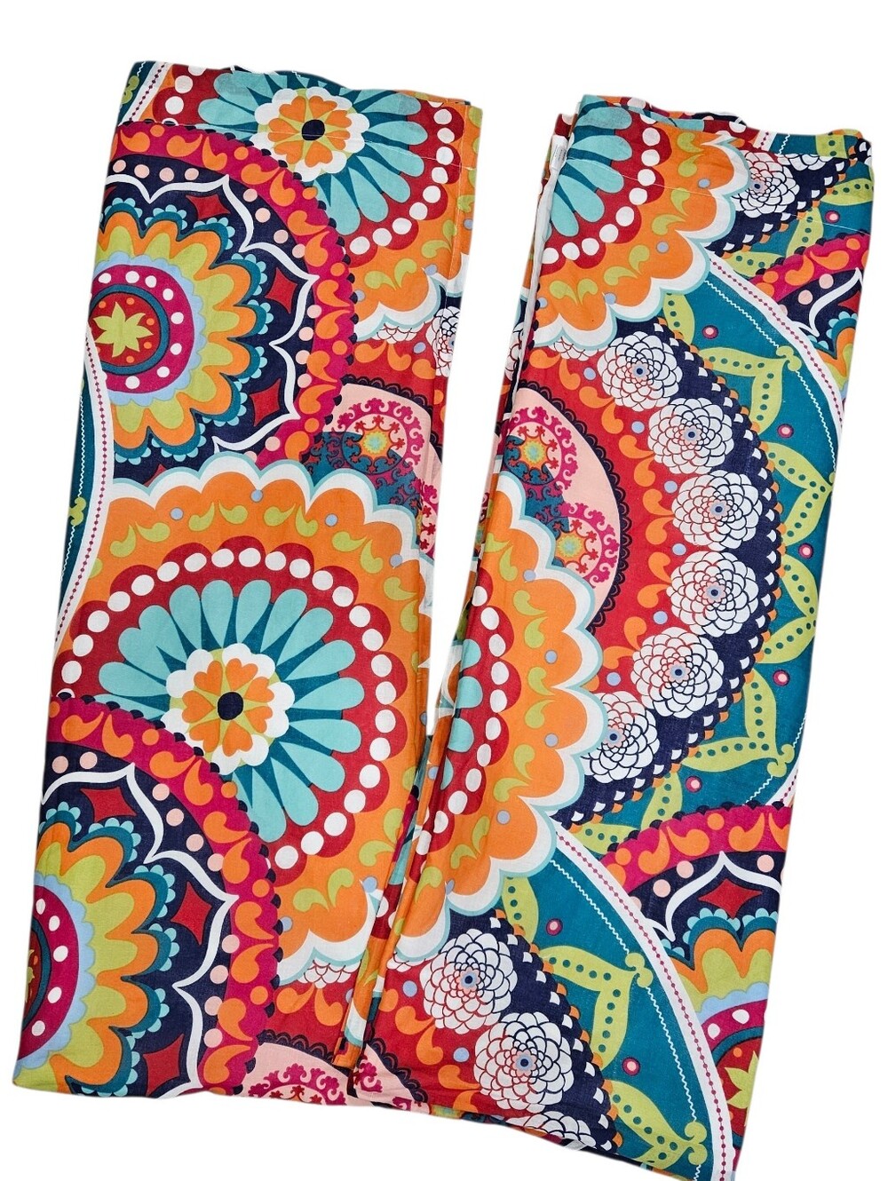 Levtex Home Serendipity  Lined Drape Panels Rod Pocket Mandala Boho 55x84 PAIR